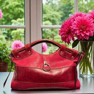 Vintage Rina Rich Two Toned Leather Crossbody Handbag